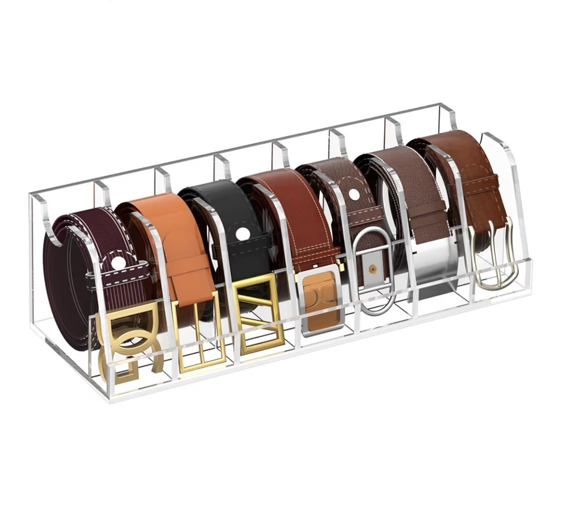  Belt Organizer - Acrylic Belt Storage Holder with 7 Compartments and Display Stand

#LTKHome