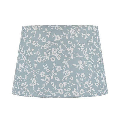 allen + roth Mix Match 7-in x 10-in Blue Linen Drum Lamp Shade | Lowe's