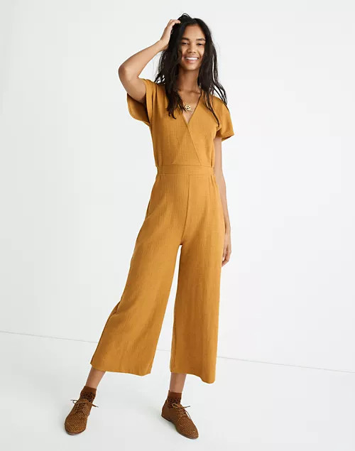 Texture & Thread Wide-Leg Wrap Jumpsuit | Madewell
