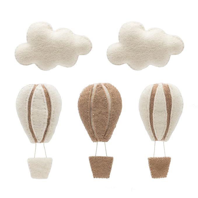 GLACIART ONE Hot Air Balloon & Cloud Decoration | Hanging Wall Decor, Bedroom Wall Banners, Room ... | Amazon (US)