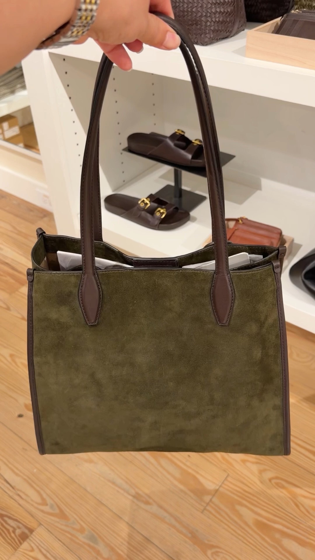 Madewell New Arrivals! Isn’t this olive green and chocolate brown suede tote bag gorgeous?!?! Absolutely love the color combo which will be perfect for fall and winter outfits. Great size for everyday casual looks and business casual workwear outfits.

#LTKOver40 #LTKWorkwear #LTKTravel