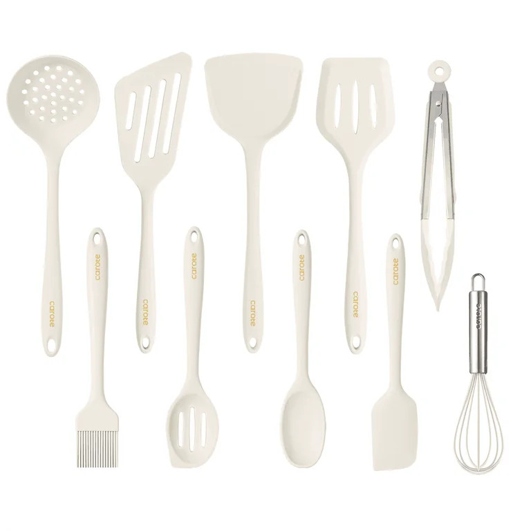 Carote 10Pcs Silicone Kitchen Cooking Utensils Set, Nonstick Cooking Utensil, Dishwasher Safe, Wh... | Walmart (US)
