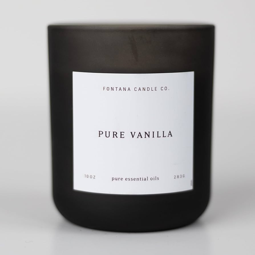 Fontana Candle Company - Pure Vanilla | Luxe Collection | Lightly Scented Candle 10 oz | Made fro... | Amazon (US)