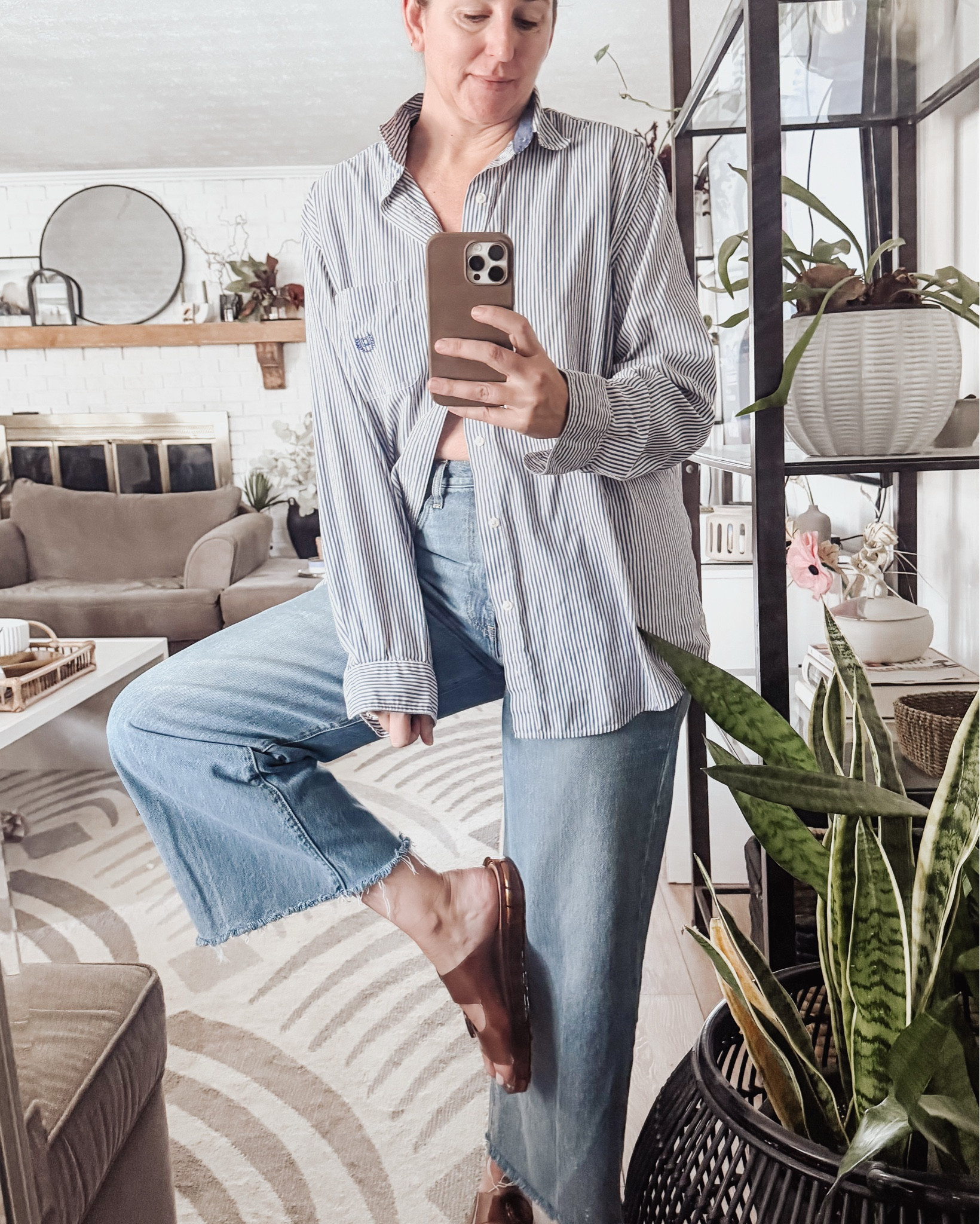 Picking shirts to wear for my double Mastectomy | Casual day outfit | oversized shirt | thrift find | Levi’s | target find | jelly sandals #ltkfit #ltkstorytime #targetfinds 

#LTKootd #LTKOver40 #LTKmomlife