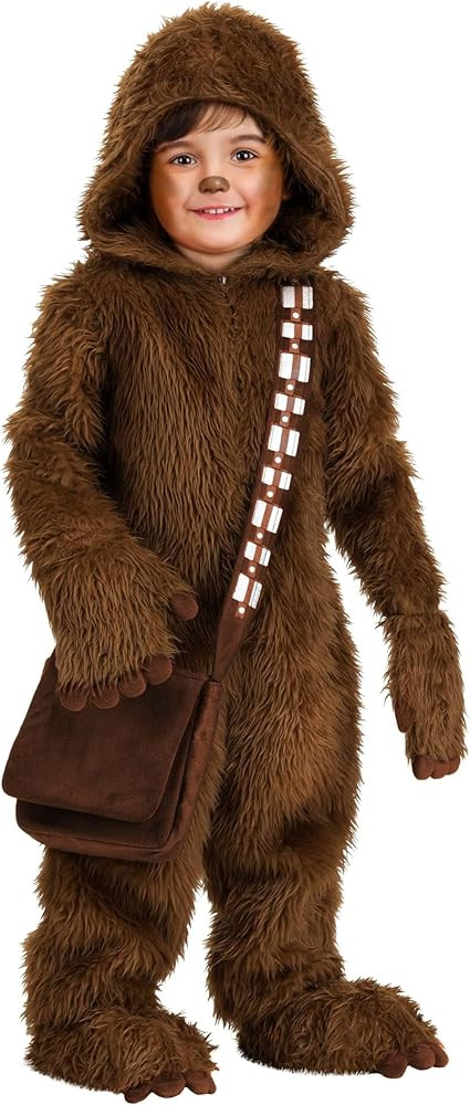 Toddler Star Wars Chewbacca Costume | Hooded Jumpsuit with Attached Belt Bag and Foot Covers for ... | Amazon (US)