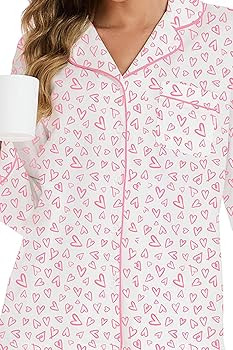 LUBOT 100% Cotton Pajamas for Women PJ Set Soft 2 Piece Ladies Button Knit Long Short Sleeve Slee... | Amazon (US)