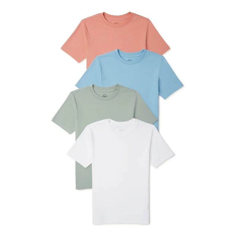 Wonder Nation Boys Short Sleeve T-Shirt, 4-Pack - Walmart.com | Walmart (US)
