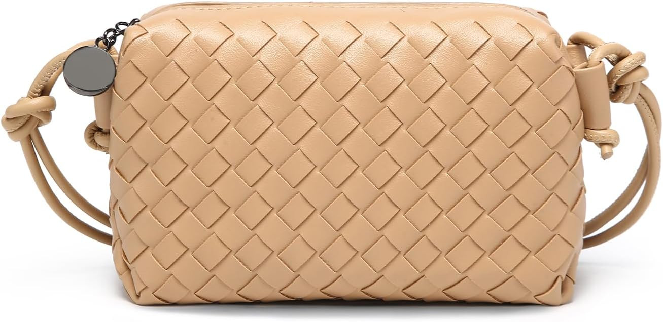 Woven Leather Crossbody Bag,Small Woven Crossbody Purse for Women, Mini braided Clutch Shoulder H... | Amazon (US)