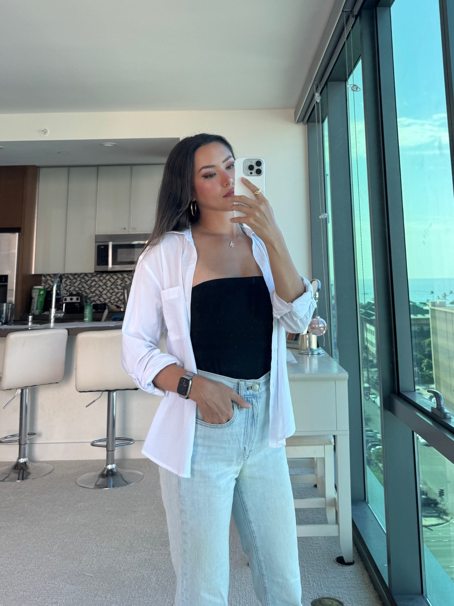 Casual Hawaii ootd! This white button up shirt is so versatile and it’s one of my most worn items in my closet! Size XS 

#LTKSeasonal #LTKootd