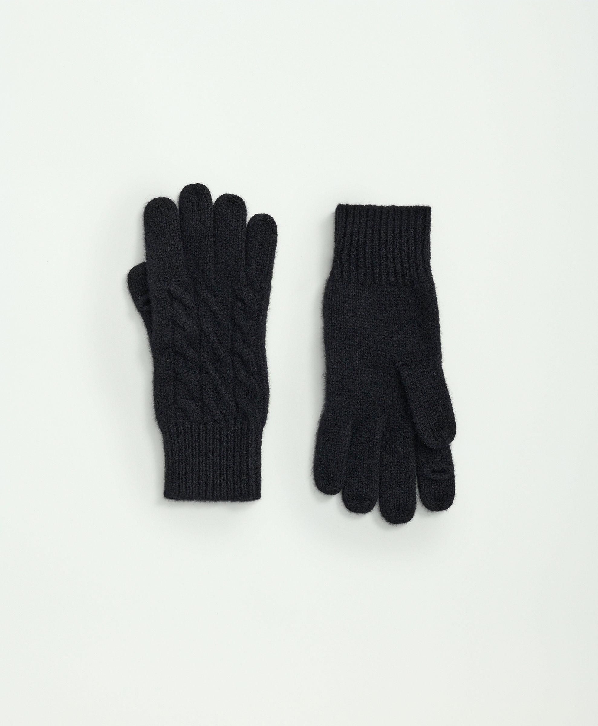 Merino Wool and Cashmere Blend Cable Knit Gloves | Brooks Brothers