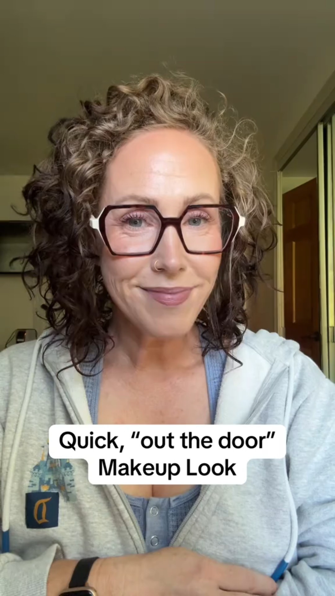 Quick, out the door makeup look
