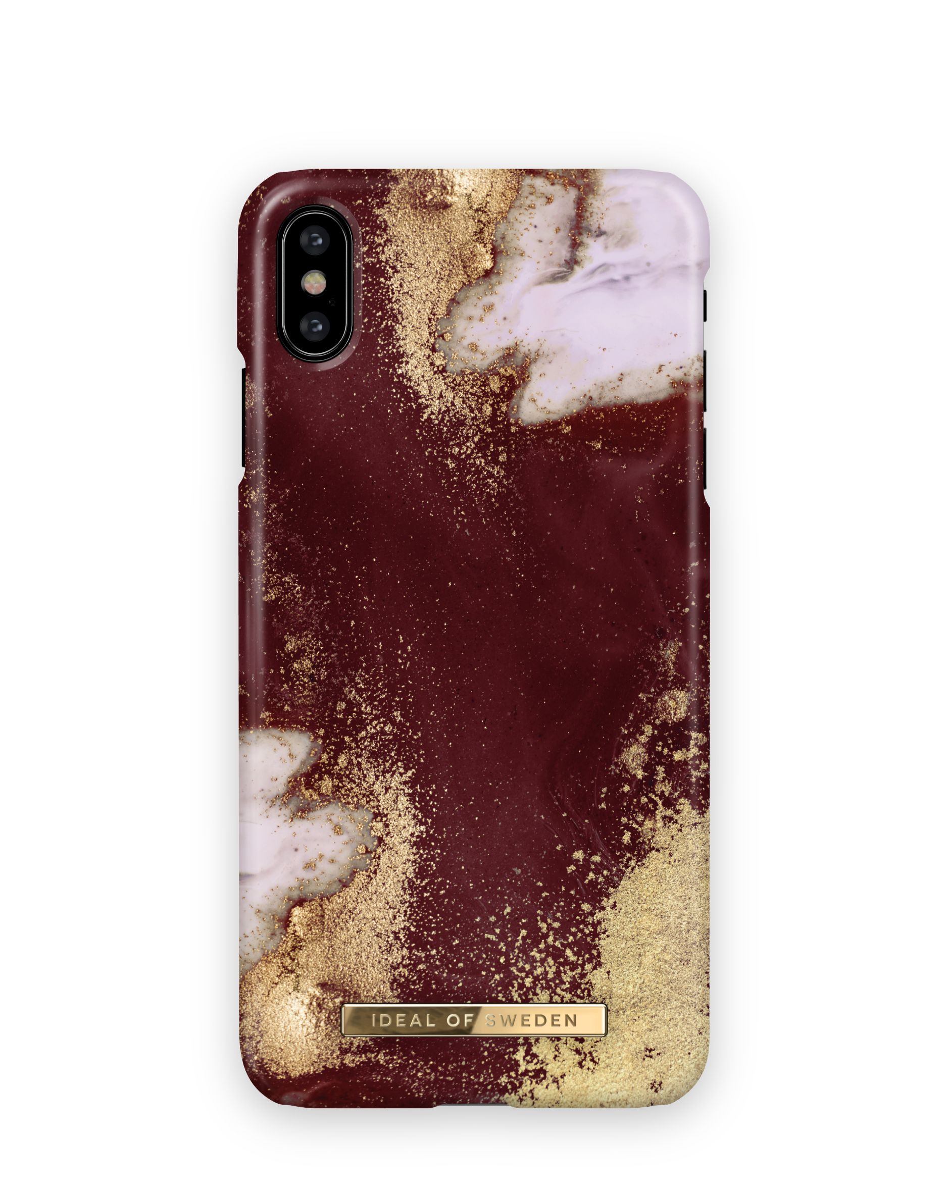 Fashion Case iPhone X/XS Golden Burgundy Marbl | iDeal of Sweden (CA)