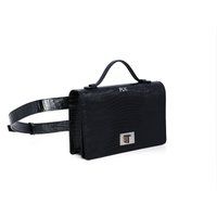 Black Leather Belt Bag, Luxury Small Crossbody Shoulder Day-Evening Multifunctional Clutch Purse | Etsy (US)
