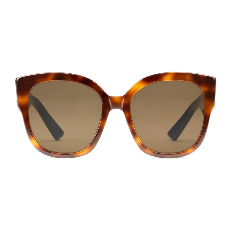 Square-frame acetate sunglasses with Web | Gucci (US)