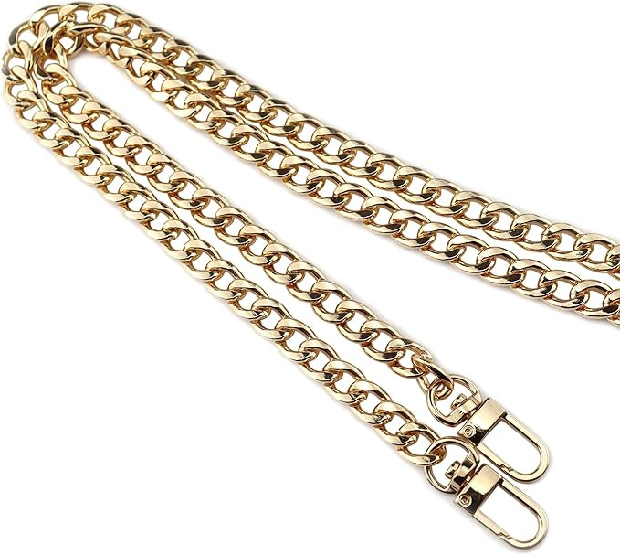 HEEHEE 51.2" (130cm) Purse Chain Strap, Sturdy Flat Iron Replacement Chain with Buckles, Comforta... | Amazon (US)