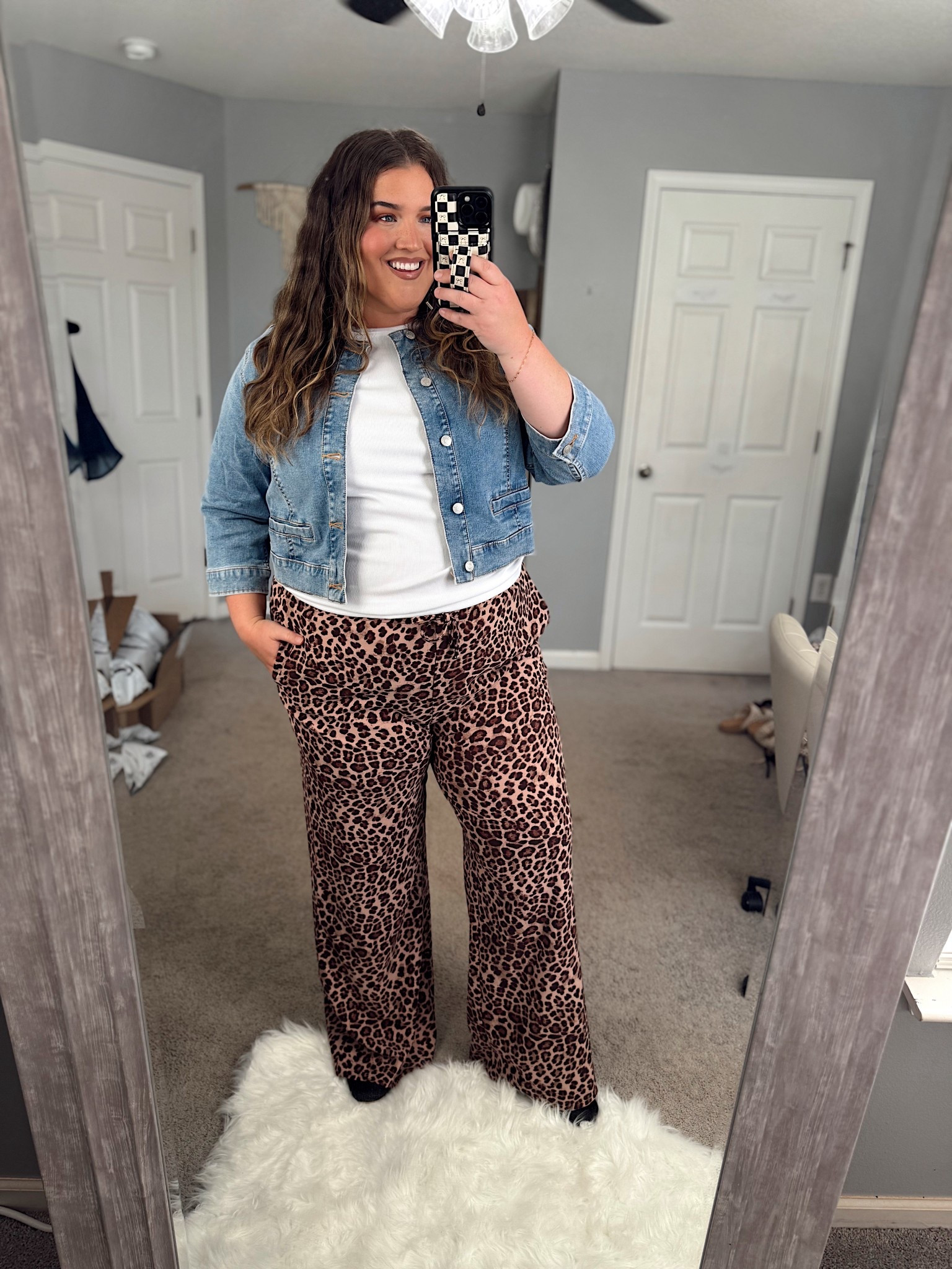 Fall outfit inspo 🍂🤎 Plus size trendy styling haul. Wearing a size XXL, 20 and 2 in Torrid sizing. Casual autumn outfit. Everyday style. OOTD. Leopard print pants. Jean jacket 

#LTKPlusSize #LTKSeasonal #LTKStyleTip