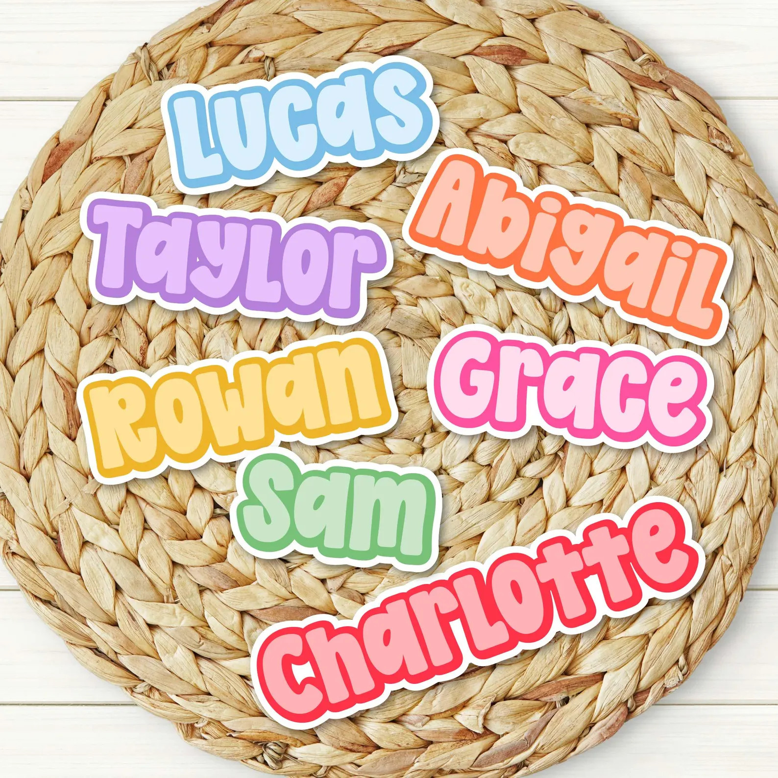Retro Custom Name Personalized Sticker | Kids Custom Name Sticker | Colorful Personalized Laptop ... | Etsy (Global)