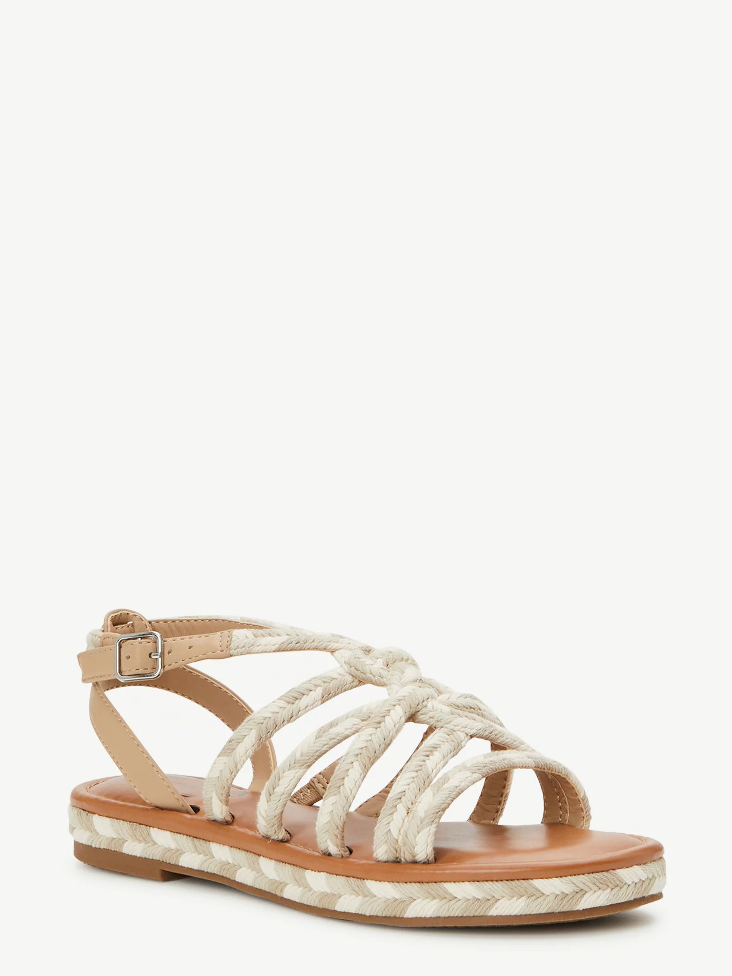 Scoop Women’s Braided Flat Sandals - Walmart.com | Walmart (US)
