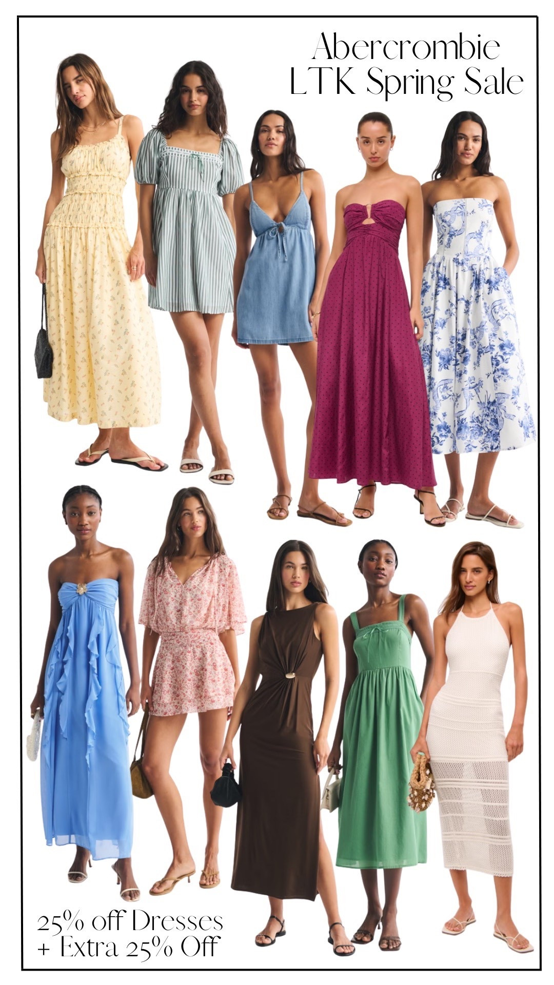 Abercrombie dresses are 25% off plus use the LTK spring sale code AFLTK to save an extra 25%!! 

#LTKSaleAlert #LTKootd #LTKSpringSale