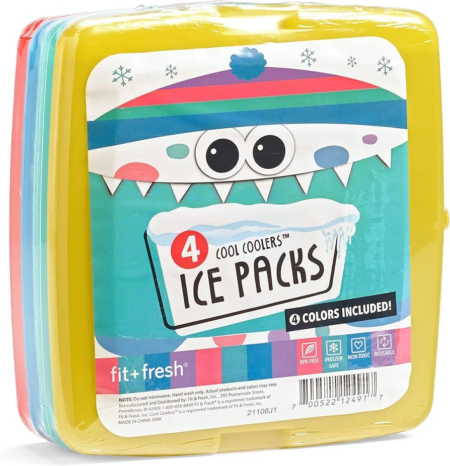 Cool Coolers by Fit + Fresh, Reusable & Long-Lasting Slim Ice Packs, Perfect Addition To Your Lun... | Amazon (US)