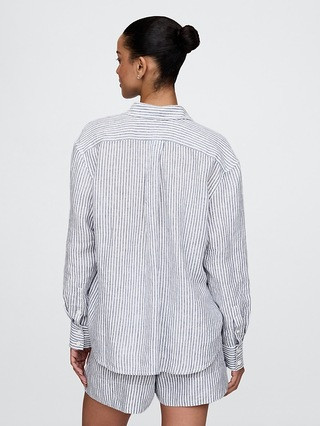 100% Linen Oversized Shirt | Gap (US)