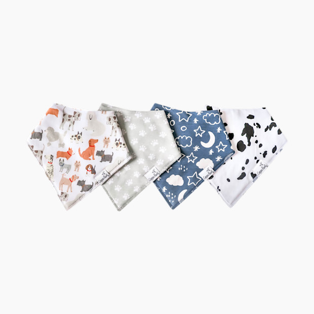 Copper Pearl Printed Bandana Bib Set (4-Pack) in Rufus | Babylist