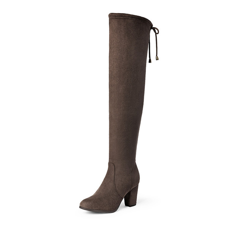 DREAM PAIRS Block Heel Over The Knee Boots | Dream Pairs