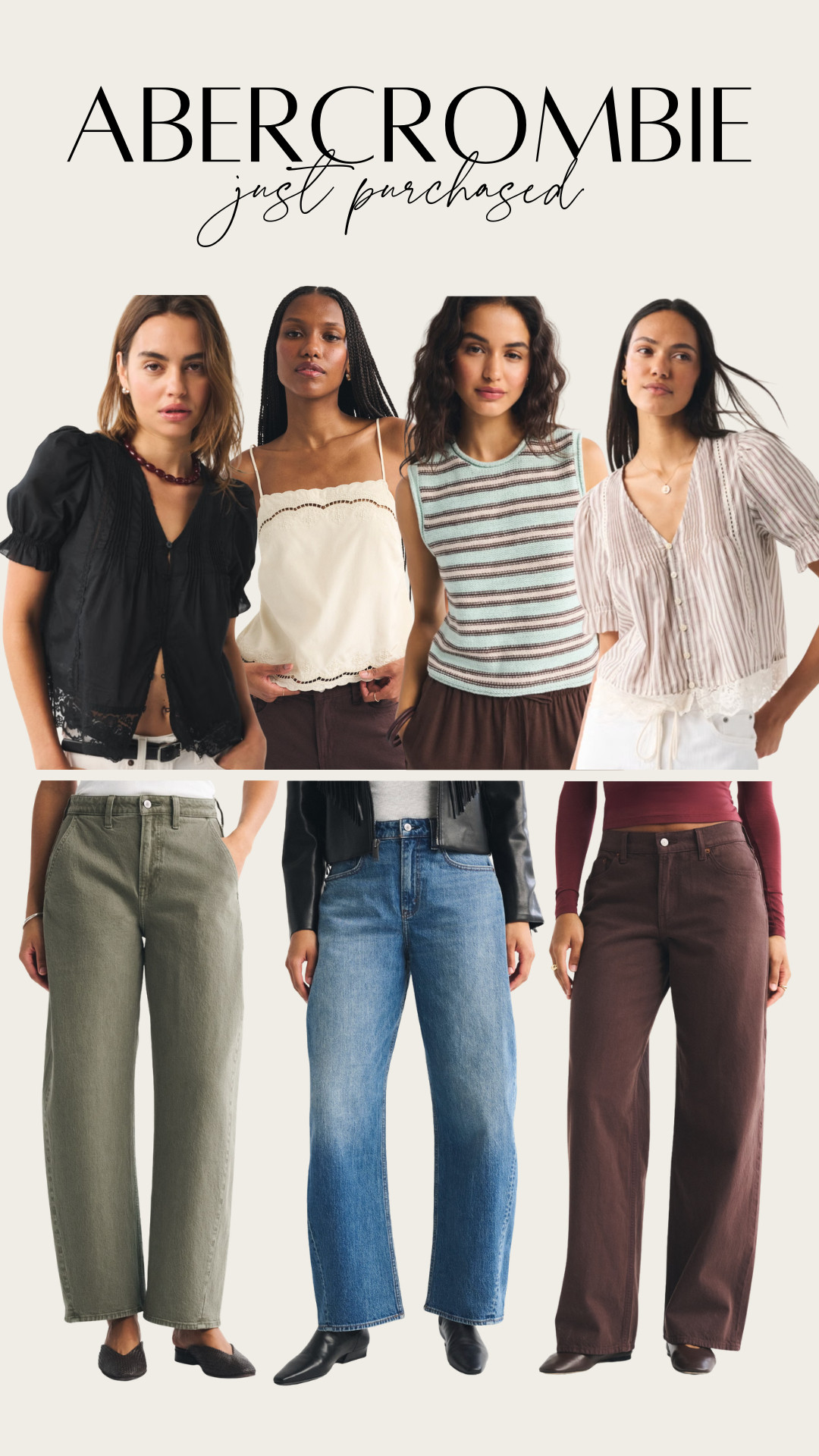 My recent order from @abercrombie  ! Loving these pre-fall styles that work for now and later #abercrombiepartner