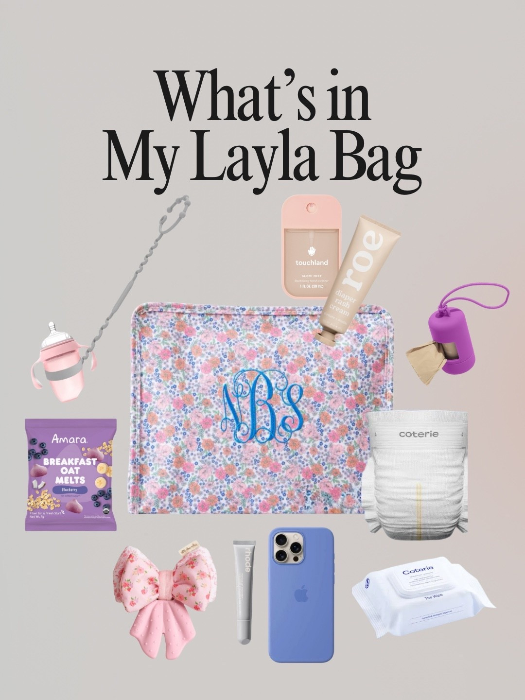I’m often asked about my “Layla Bag”, which is our go-to bag to grab for outings instead of our diaper bag. We keep all of the essentials in it and can easily bring it with us to dinner, friends houses, etc,. The best part is the surprise amount of things it holds!! These are all of my favorite go-to items!

#LTKBaby #LTKFamily #LTKBump