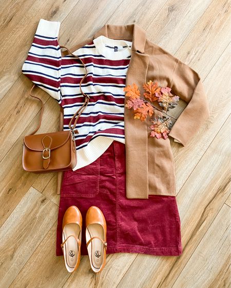 Easy fall outfit. Fall outfit ideas. Striped sweater. Amazon fashion. H&M fashion. 

#LTKSeasonal #LTKBacktoSchool #LTKsalealert
