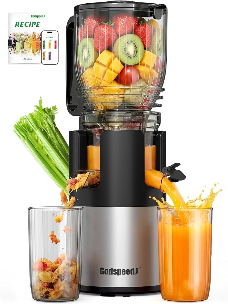 Juicer Machines, 5.8" Large Feed Chute Slow Masticating Cold Press Juicer for Whole Fruits & Vege... | Amazon (US)
