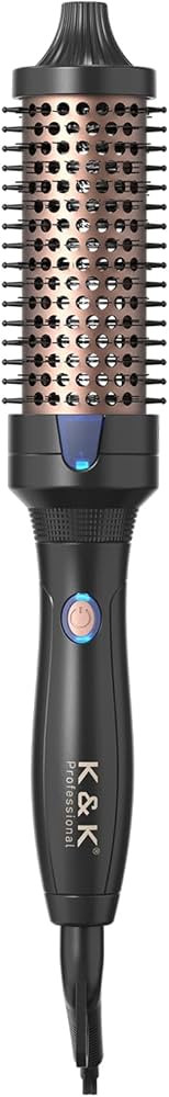 K&K Heated Curling Brush - 1.5 Inch Ceramic Tourmaline Ionic Volumizing Hot Brush for Root Volume... | Amazon (US)