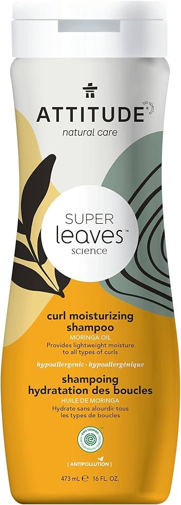 ATTITUDE Curl Moisturizing Shampoo for Wavy and Curly Hair, EWG Verified, Plant- and Mineral-Base... | Amazon (US)