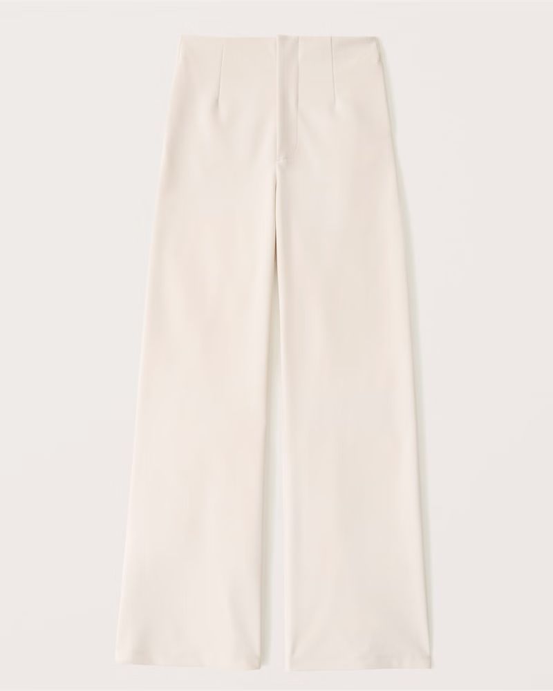 Women's Elevated Tailored Wide Leg Pants | Women's Bottoms | Abercrombie.com | Abercrombie & Fitch (US)