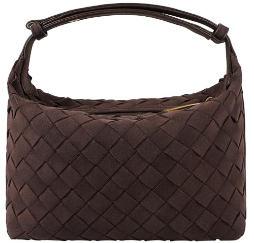 Suede Purse Hobo Bag -Suede Row Bag For Women 2025 Shoulder Bag with Spacious Interior Handbag Underarm (Coffee Brown, Small) | Amazon (US)