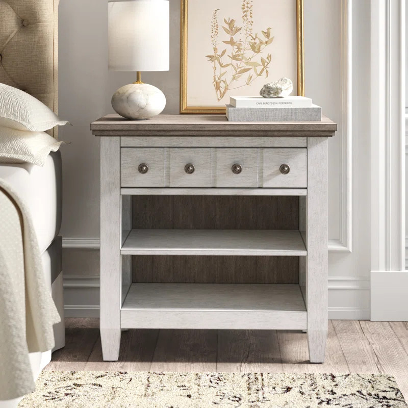 Haylee 1 - Drawer Nightstand in White | Wayfair North America