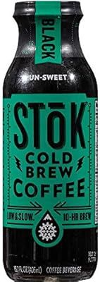 Stok Unsweetened Black Cold Brew Coffee, 13.7 Fluid Ounce -- 12 per case. | Amazon (US)