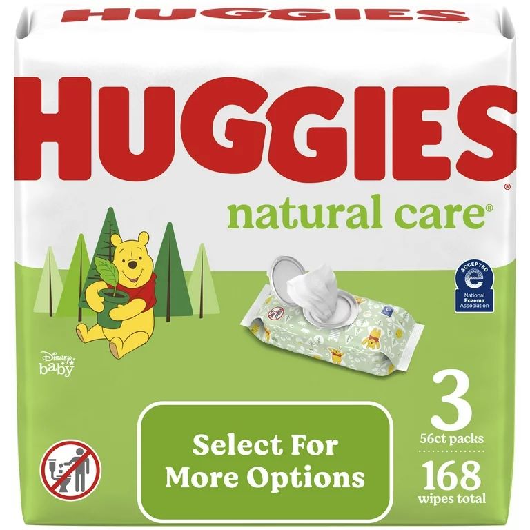 Huggies Natural Care Sensitive Baby Wipes, Unscented, 3 Pack, 168 Total Ct (Select for More Optio... | Walmart (US)