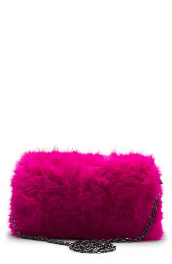 BOSS Travelize Faux Fur Clutch in Bright Pink at Nordstrom Rack | Nordstrom Rack