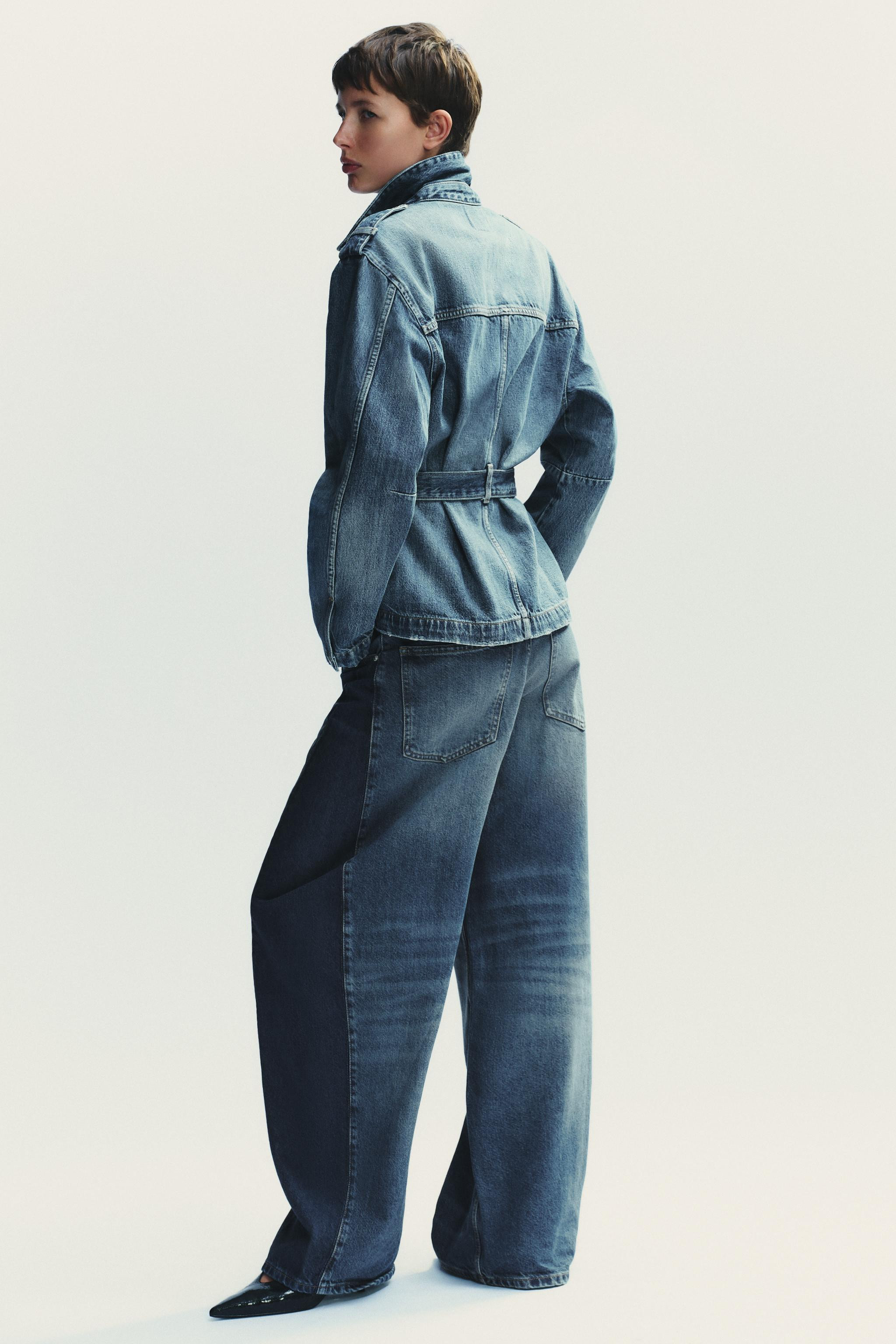TRF LONG DENIM JACKET | Zara US