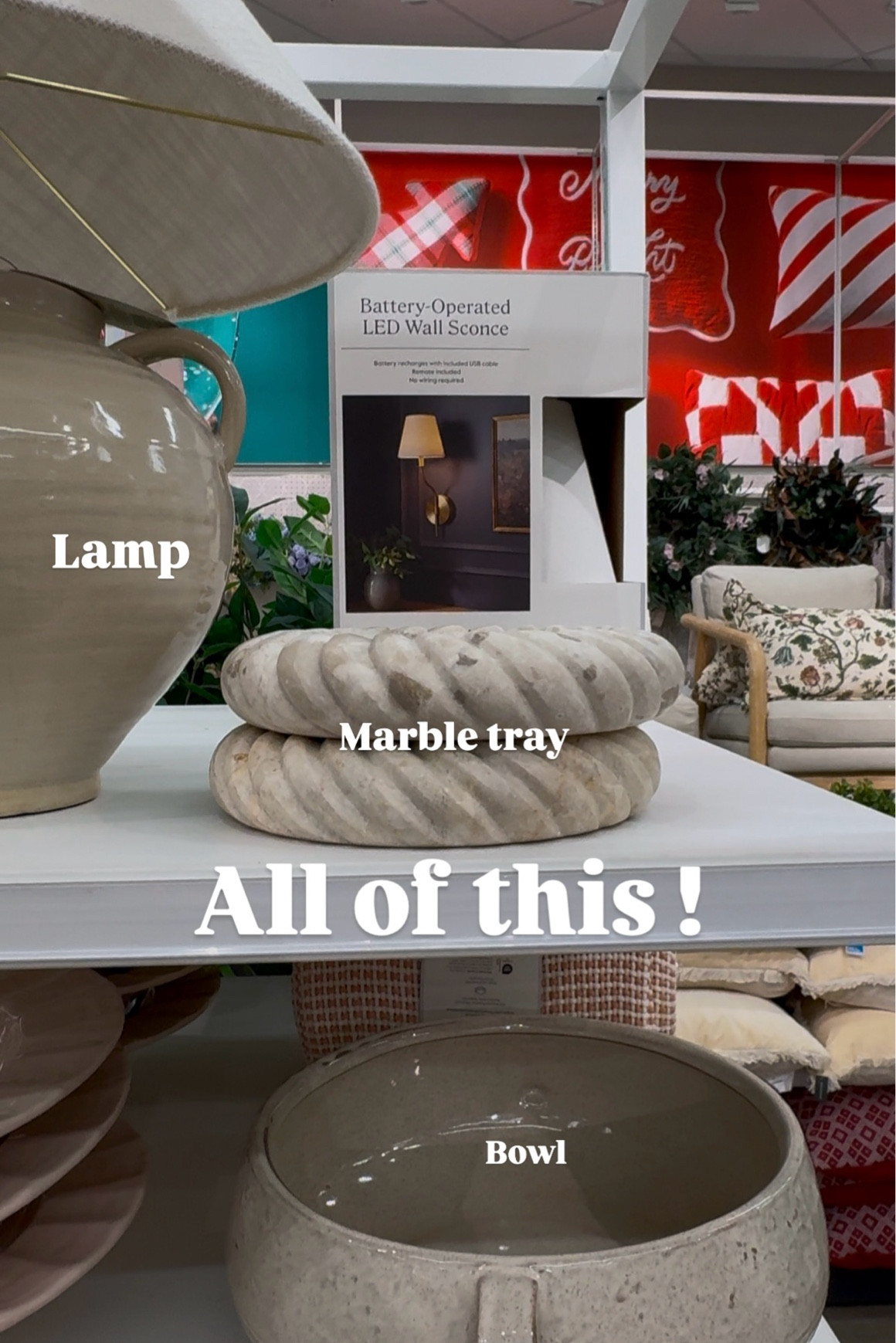 These were actually three of my favorite new arrivals from hearth and hand and Studio McGee for target this round marble tray was super heavy. I can barely pick it up with one hand, this table lamp is even better in person and this large decorative gloss bowl is super pretty. I also brought that homea new home decor and new lighting from target

#LTKHome #LTKStyleTip #LTKSaleAlert