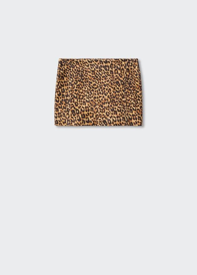 Animal print satin skirt -  Women | Mango USA | MANGO (US)