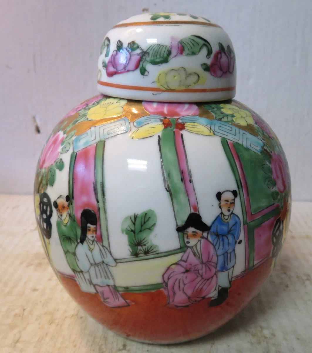 Antique Chinese Famille Rose Ginger Jar Vase Republic Period China 5" x 6" | eBay US