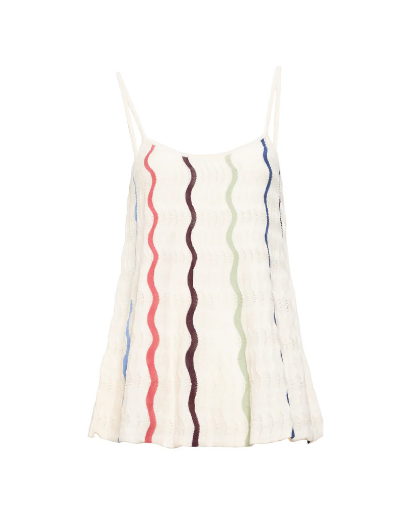 Gigi Knit Tank in Cream Multi | Over The Moon