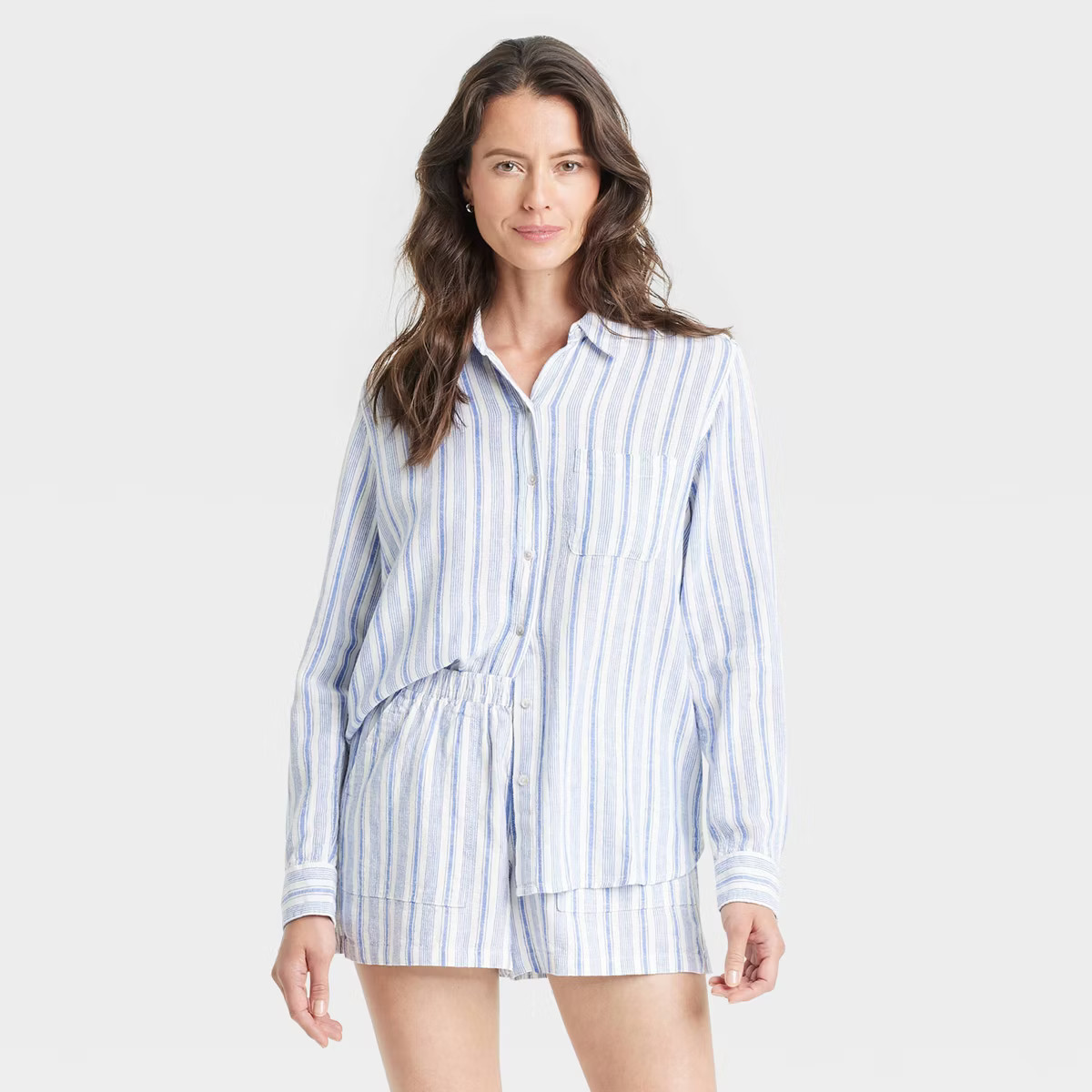 Women's Long Sleeve Collared Linen Button-Down Shirt - Universal Thread™ | Target
