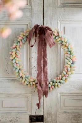 Dried Bunny Tails Wreath, Large | Anthropologie (US)