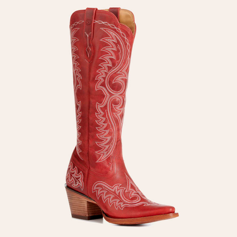 Durango Women's Crush Crimson Red Snip Toe Tall Cowboy Boots | Cavender's