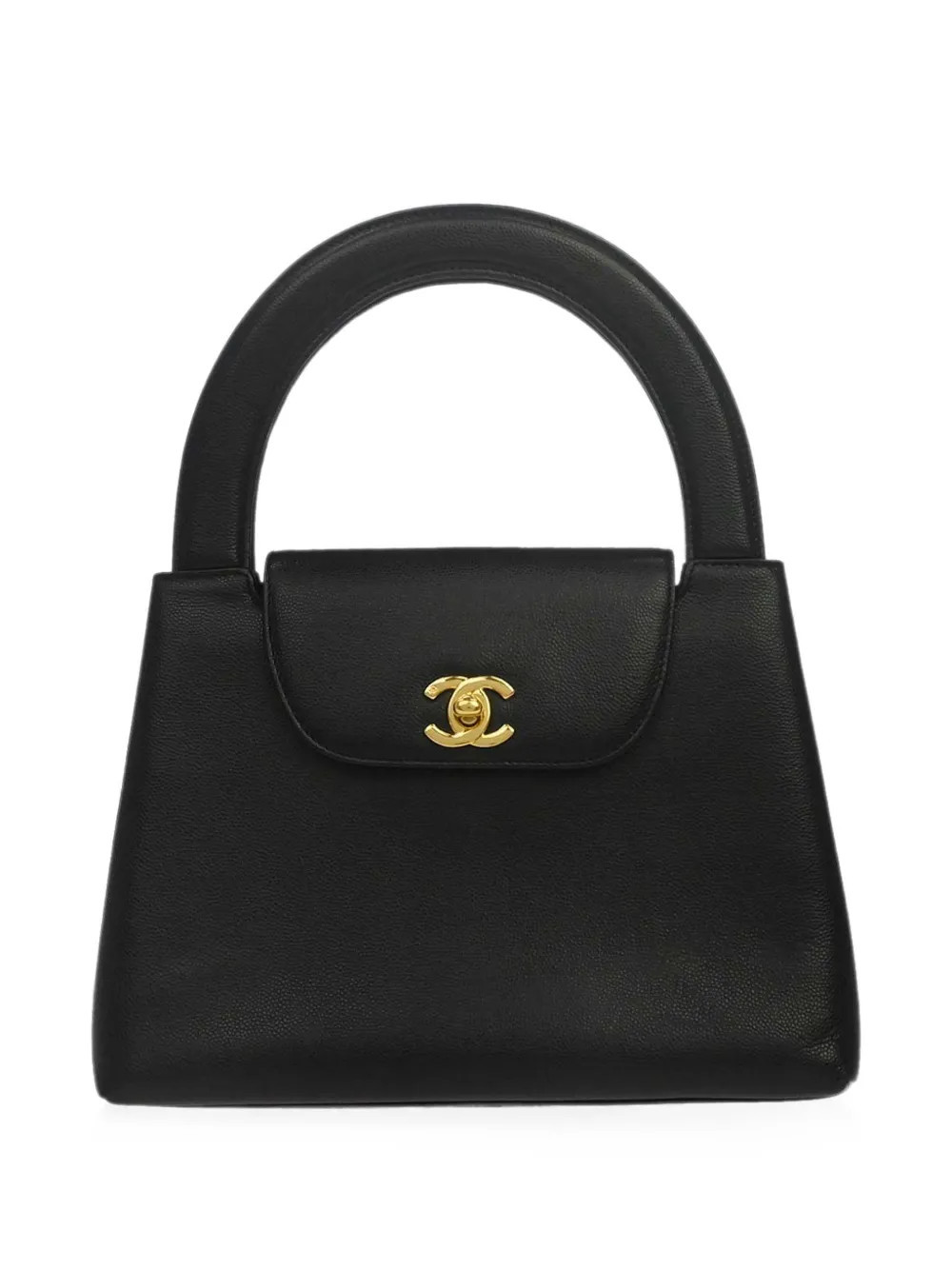 CHANEL Pre-Owned 1998 CC turn-lock handbag - Black | Farfetch Global