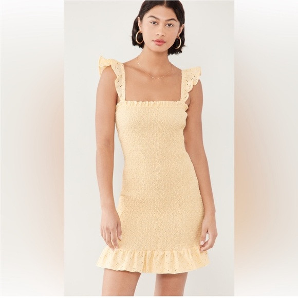 Lost + Wander - Yellow Sunset soiree mini dress - Size XS | Poshmark