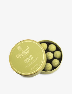 Pistachio white chocolate truffles 115g | Selfridges